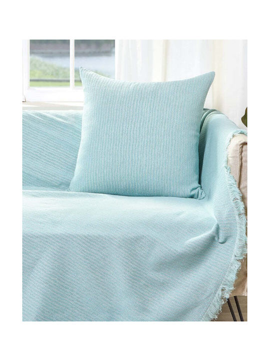 Bed&Bath Charisma Decorative Pillow Case Made of 100% Cotton Aqua 57x57 cm