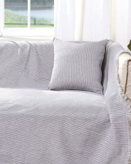 Bed&Bath Decorative Pillow Case from 100% Cotton Silver 40x40cm