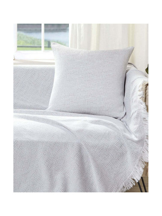 Bed&Bath Decorative Pillow Case from 100% Cotton White 57x57cm