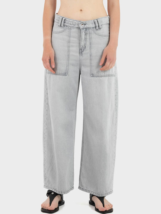 Women's Jean Pants Mid Rise Gray