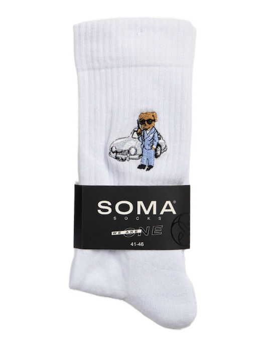 Soma Șosete Pentru Bărbați Alb