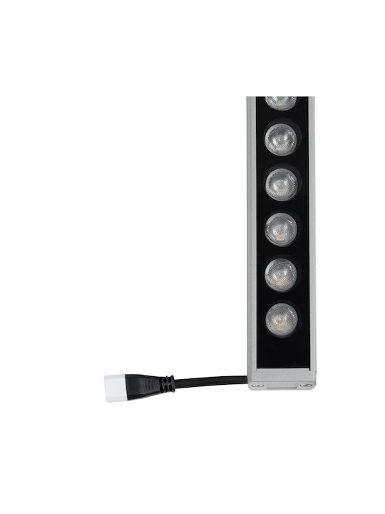 GloboStar Washerpanda Outdoor Floor Lamp LED Wall Washer 36W with Warm White Light IP67 White