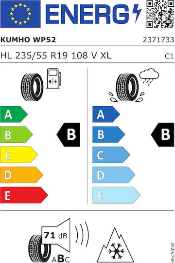 Winter Tire Kumho Wintercraft Wp52+ 235/55r19 108v/xl