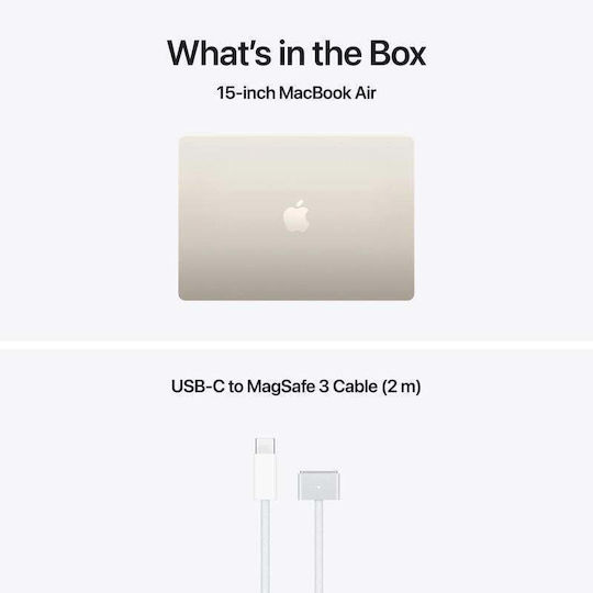Apple MacBook Air 15.3" IPS Retina Display (M5-10-Core/32GB/512GB SSD/10-Core GPU) Starlight (International English Keyboard)