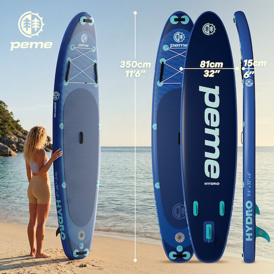 Peme Hydro Φουσκωτή Σανίδα SUP με Μήκος 3.5m Deep Water