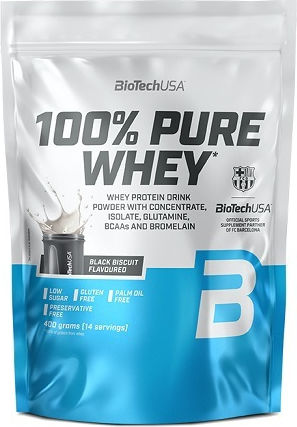 Biotech USA 100% Pure Whey Πρωτεΐνη Ορού Γάλακτος Χωρίς Γλουτένη με Γεύση Bourbon Vanilla 400gr