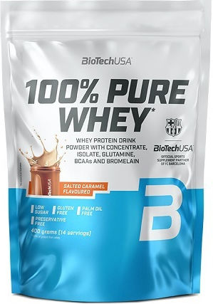Biotech USA 100% Pure Whey Πρωτεΐνη Ορού Γάλακτος Χωρίς Γλουτένη με Γεύση Bourbon Vanilla 400gr