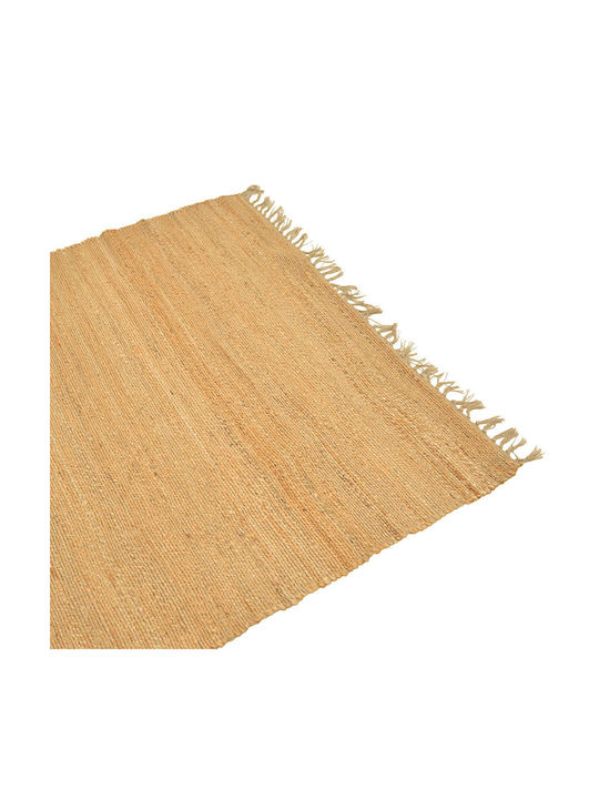 Pakketo Handmade Rectangular Summer Rug from Jute Natural Shade 230x160cm