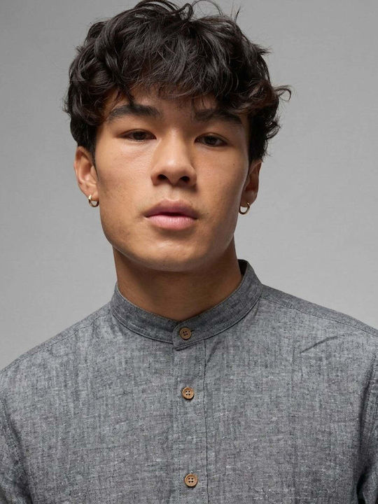 Long Sleeve Linen Gray Shirt