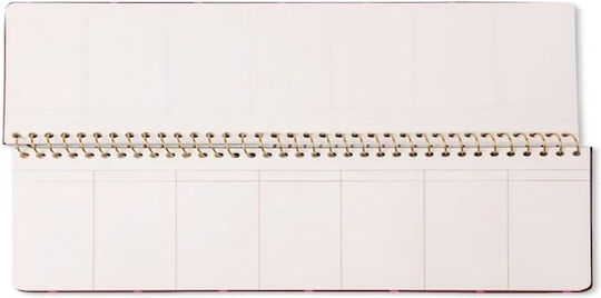 Εβδομαδιαίο Πλάνο Σπιράλ Burgundy & Pink 12.5x30 Designworks Ink