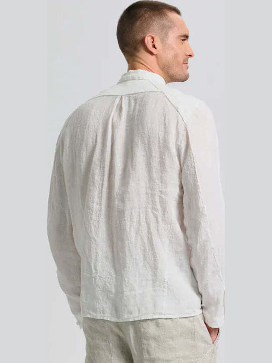 Long Sleeve Linen Shirt Optical White