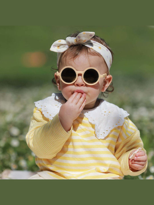 Olivio & Co Classic Στρογγυλά Παιδικά Γυαλιά Ηλίου με Polarized Φακό Μπεζ
