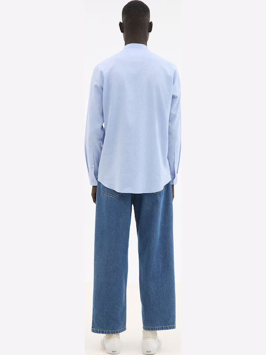 Long Sleeve Linen Shirt Light Blue