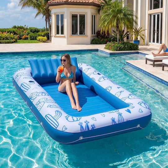 Vevor Aufblasbare Pool-Matratze Für 2 Personen Hellblaue 209x140cm