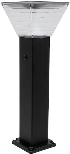 GloboStar Veggie Ηλιακό Φωτιστικό Δαπέδου Κολωνάκι 10W 500lm Ψυχρό Λευκό 6000K με Φωτοκύτταρο IP65 19.5x19.5x60εκ.