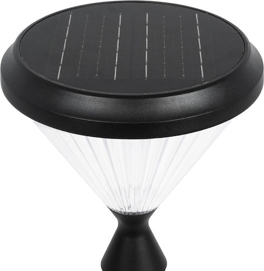 GloboStar Veggie Ηλιακό Φωτιστικό Δαπέδου Κολωνάκι 10W 500lm Ψυχρό Λευκό 6000K με Φωτοκύτταρο IP65 26x26x60εκ.