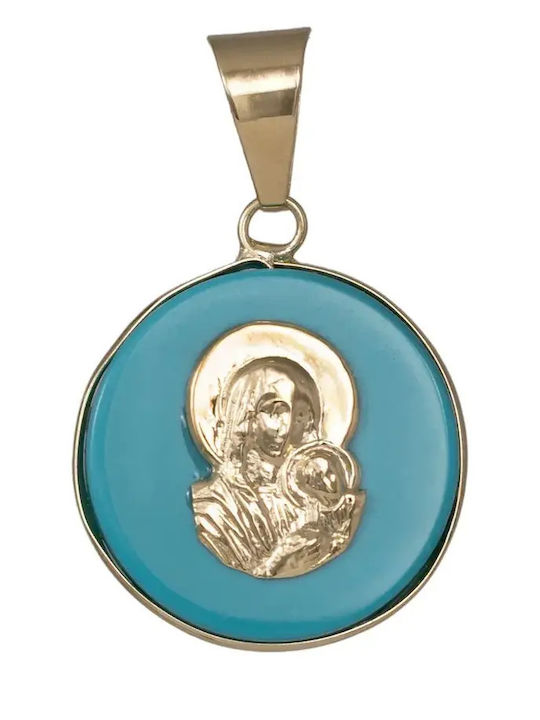Pendant with Virgin Mary Gold 9K