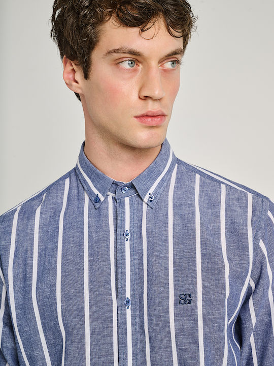Long Sleeve Striped Blue Shirt 61-009.055.N0000