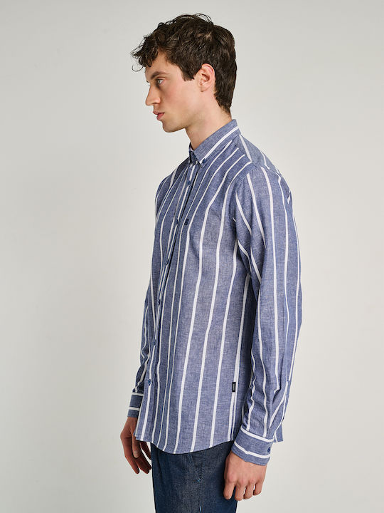Long Sleeve Striped Blue Shirt 61-009.055.N0000