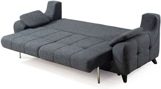 Stewehome Sofa Set 3+3+1 Bed & Storage Space Two-Tone Dark Gray Light Gray 216x90x85cm