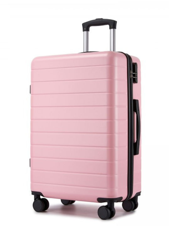 Miss Lulu Travel Suitcase Hard Pink with 4 Wheels