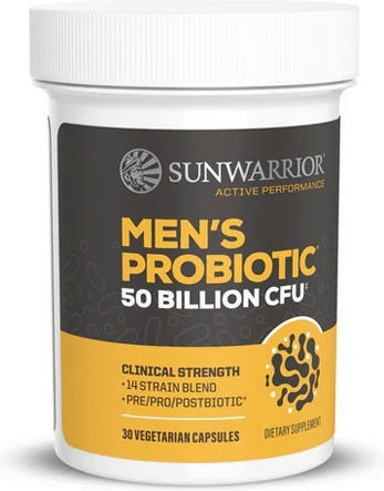 Sunwarrior Herren Probiotisches Ergänzungsmittel mit Probiotika 30 Kräuterkapseln