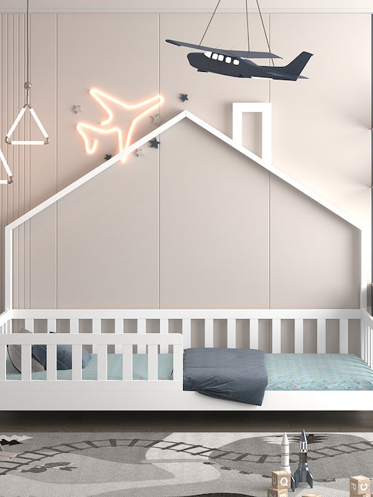 Kids Bed Montessori Classic Single White for Mattress 90x190cm
