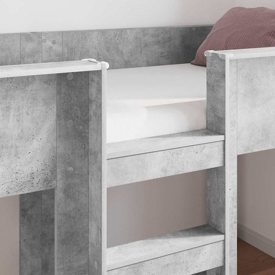 Kinderbett Koje Einzeln Grau für Matratze 75x190cm