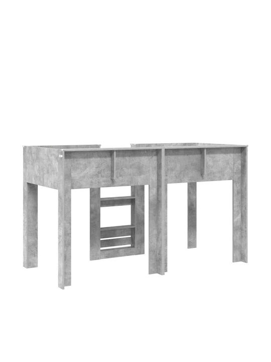 Pat Suprapus Single Gri pentru Saltea 75x190cm