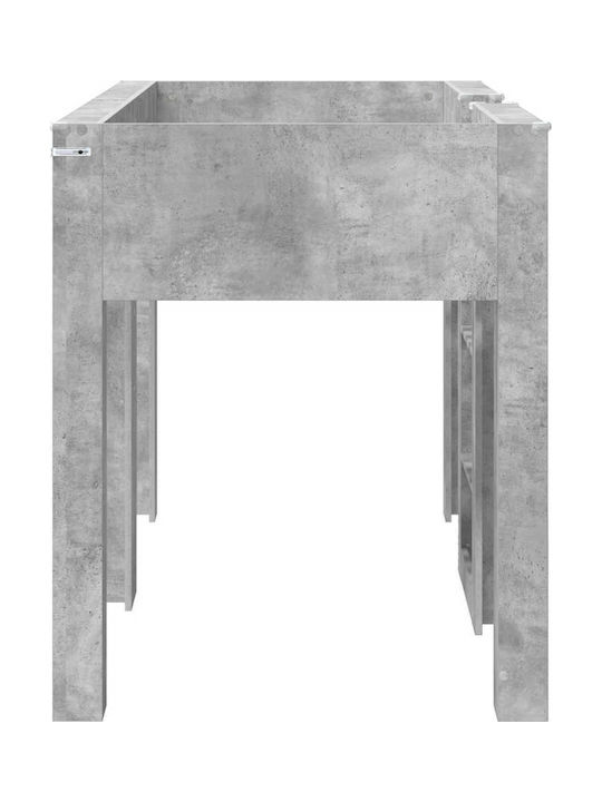 Pat Suprapus Single Gri pentru Saltea 75x190cm