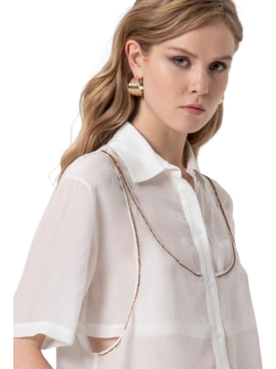 Short Sleeve Women's Shirt White