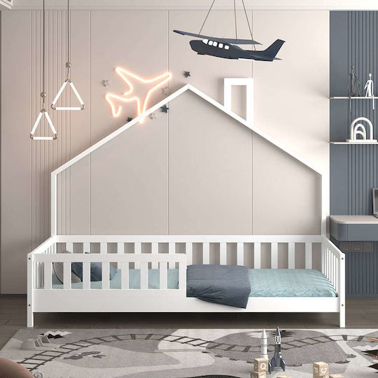 T.Montessori Kids Single White Bed for Mattress 90x190cm