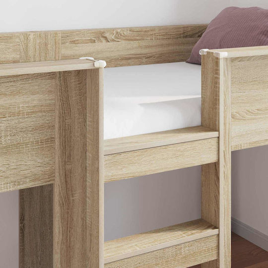 Kinderbett Koje Einzeln Beige für Matratze 90x200cm