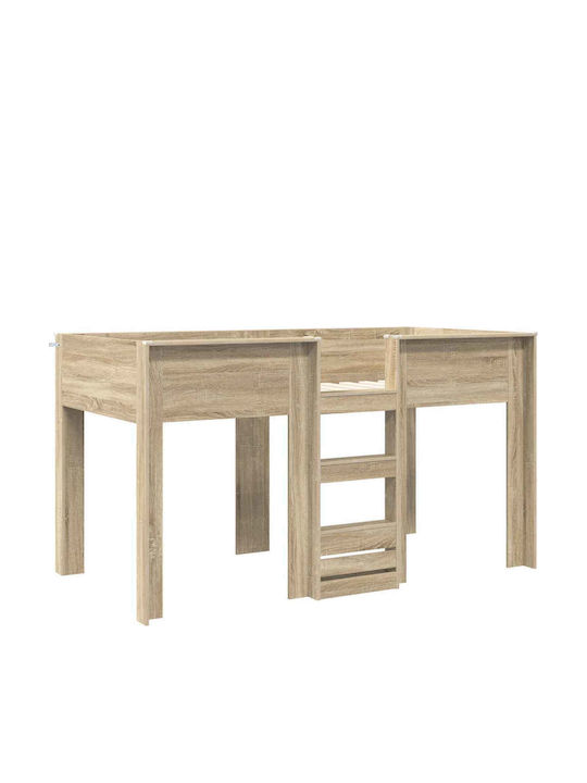 Kinderbett Koje Einzeln Beige für Matratze 90x200cm