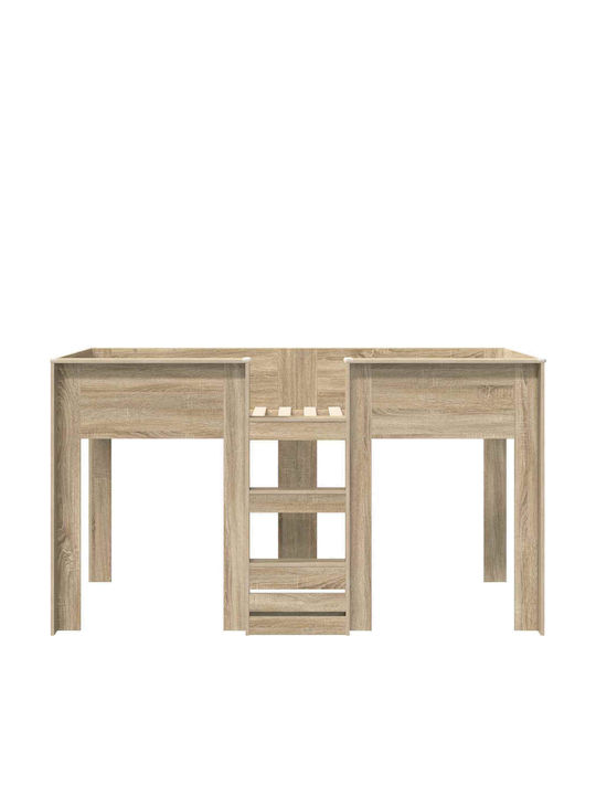 Kinderbett Koje Einzeln Beige für Matratze 90x200cm