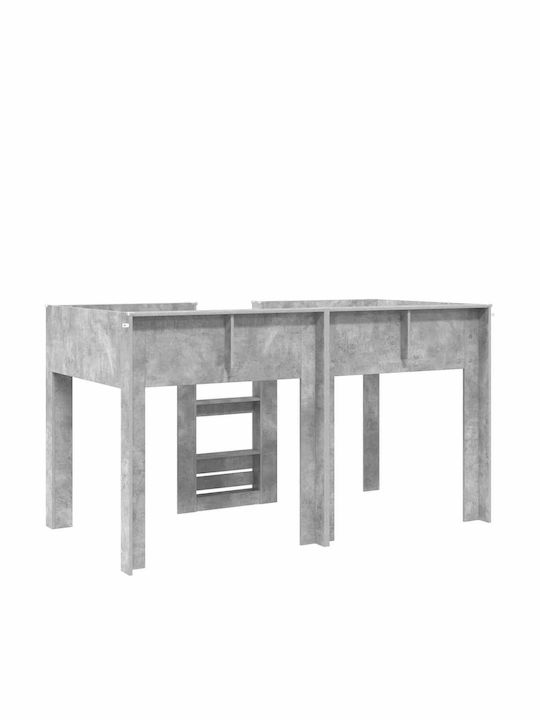 Kids Bunk Bed Single Gray for Mattress 80x200cm