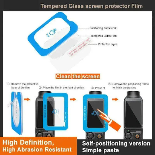Protecții din Sticlă Easyframe Pentru DJI Osmo Pocket 3 Ambele Ecrane Lentilă