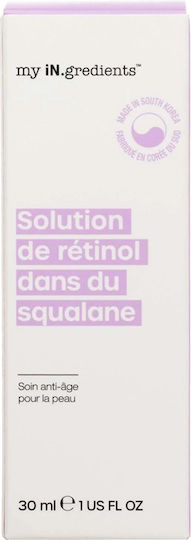 my iN.gredients Retinol In Squalane Solution Moisturizing & Anti-aging Face Serum with Retinol for Nourishing 30ml