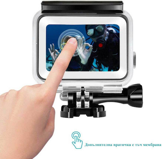 Waterproof Case Touch Version Gopro Hero 5 6 7 Black/2018 Additional Panel Transparent