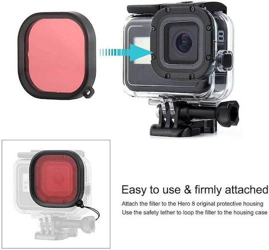 Underwater Shooting Filter Gopro Hero 8 Black Waterproof Case Pink