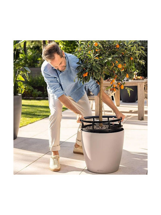 Lechuza Classico LS Self-Watering Flower Pot Sand Brown 49x49x46cm