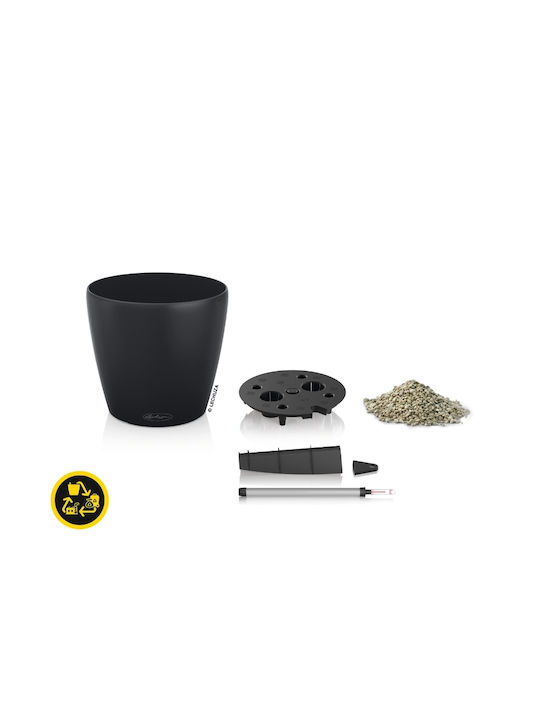 Lechuza Classico Eco Self-Watering Plastic Flower Pot Dark Gray 49x49x46cm