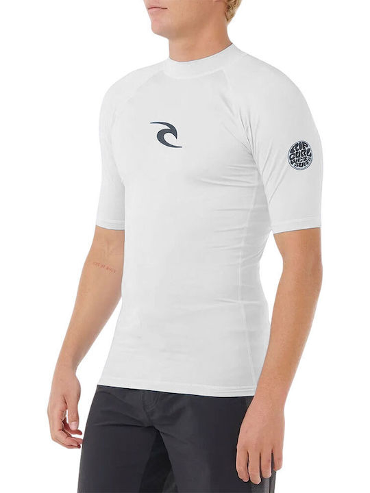 Rip Curl UPF 50 Men Short Sleeve Sun Protection Shirt White