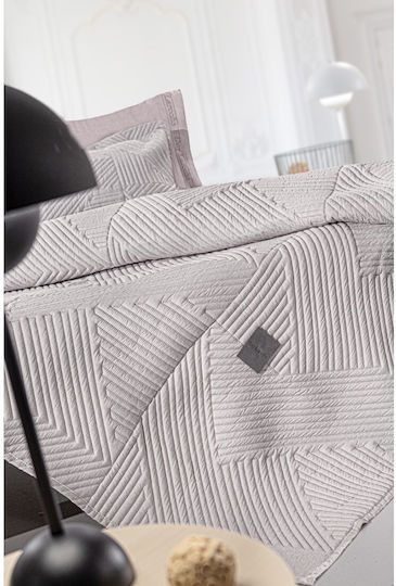 Guy Laroche Ziana Set Coverlets Semi-Double Made of Polyester Tobacco 180x240cm 2 Pieces