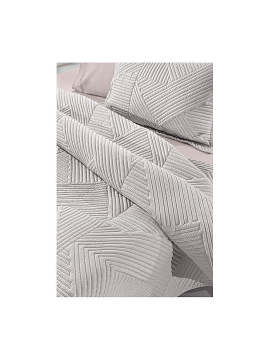 Guy Laroche Ziana Set Coverlets Semi-Double Made of Polyester Tobacco 180x240cm 2 Pieces