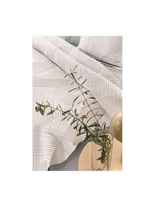 Guy Laroche Ziana Set Cuvertură Pat Semi-dublu Din Poliester Natural 180x240cm 2 Bucăți