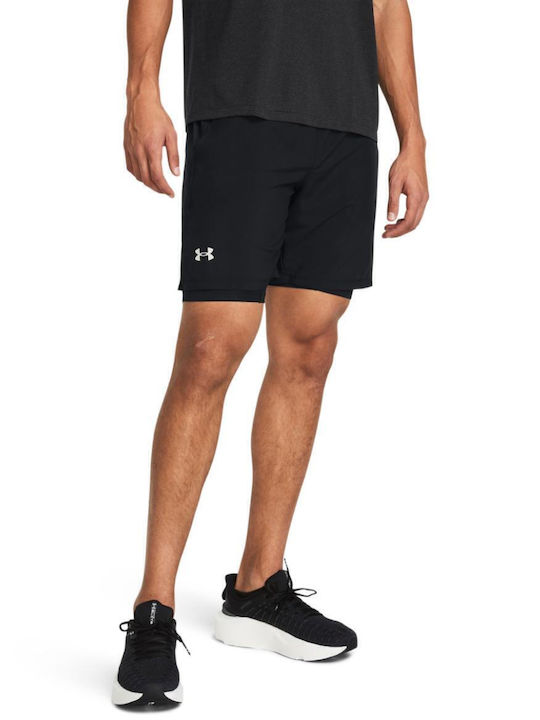 Launch 7'' 2 in 1 Sports Men's Shorts All Black