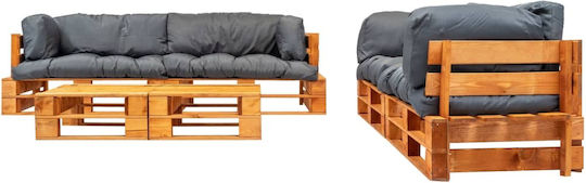 Garten- und Outdoor-Möbelsets Wohnzimmer Typsatz mit Kissen 6 Stück Grau 277471