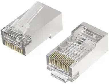 Hama Rj45 Connector Cat 6a 10 Gbit S Shielded 10 Pcs