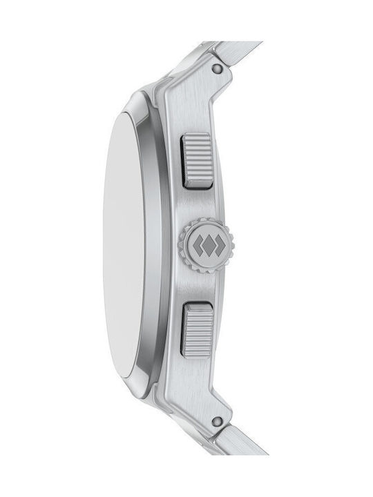 Fossil Everett Men's Watch 44mm Chronograph Battery with Grey Stainless Steel Bracelet